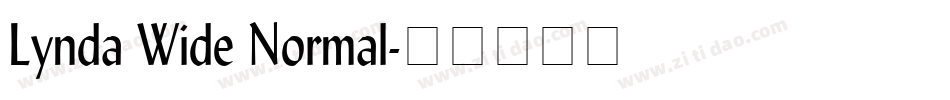 Lynda Wide Normal字体转换